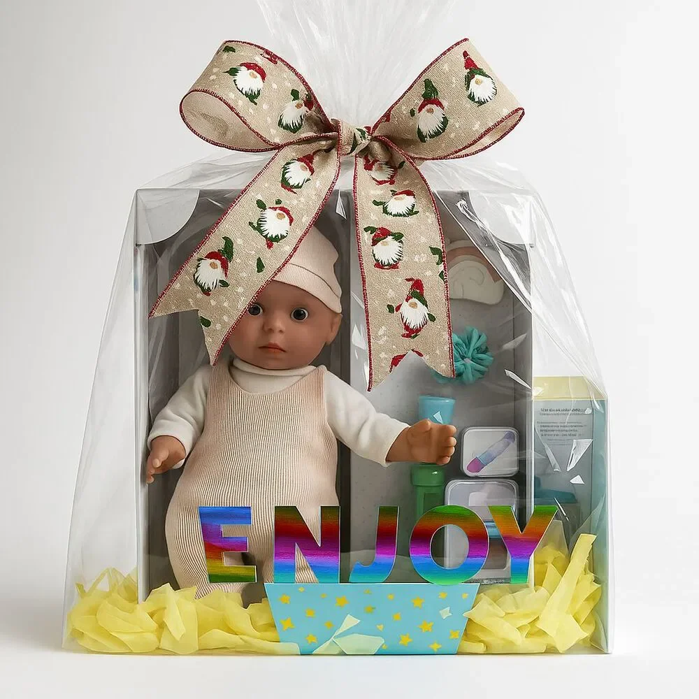 Gift Basket for Girls – Baby Doll Playset + Moana Book  + Butterfly Décor